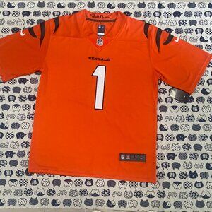 Nike Jamal Chase Cincinnati Bengals No. 1 Orange Jersey